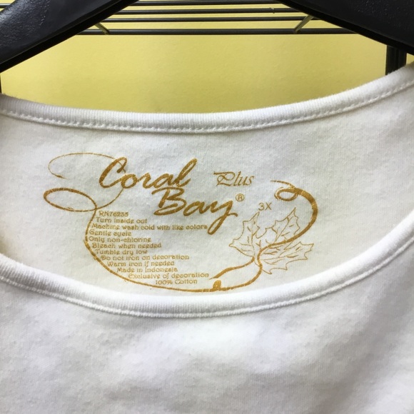 Coral Bay T-Shirt Ivory 3X - Picture 3 of 7